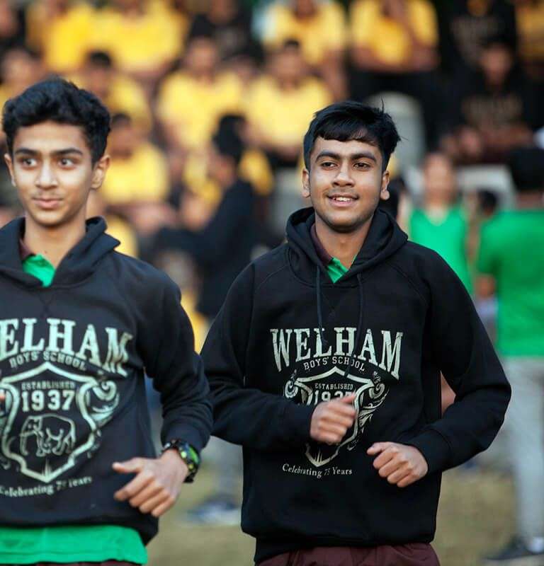 Welham School Boys during sports event